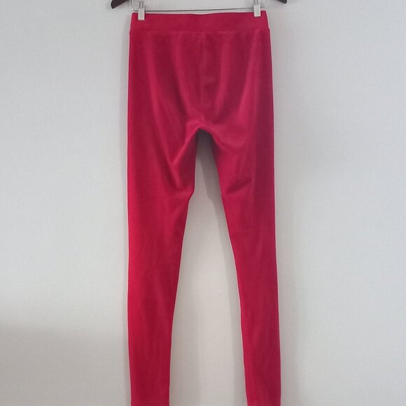 JUICY COUTURE cherry red velour leggings - Picture 7 of 10